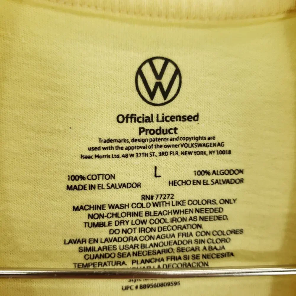 Volkswagen T Shirt Girls Large Yellow Daisy Volkswagen Bus Rainbow Official‎ Tee